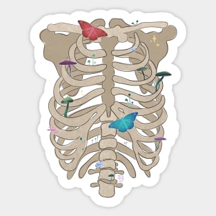 Spring Booming Ribcage Sticker